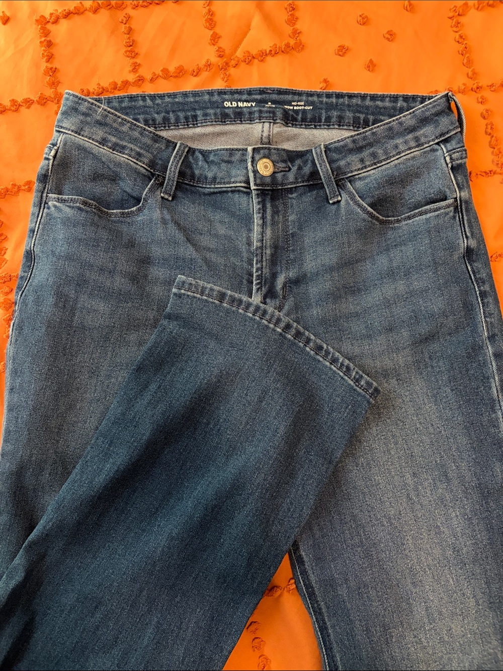 Old Navy Women's Medium Dark Blue Straight Leg Jeans